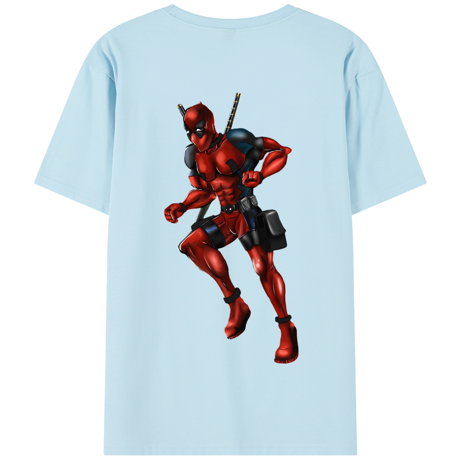（画像用） Deadpool デッドプール 綿100％半袖Tシャツ（背面プリント）